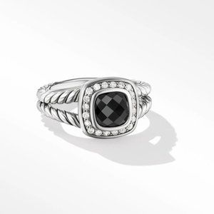 David YurmanPetite Albion Ring | Sterling Silver with Black Onyx & Pavé Diamonds